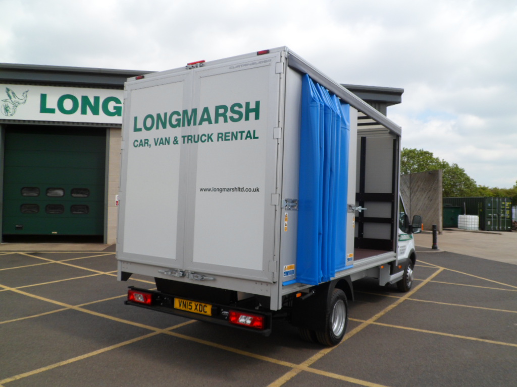 V55 Ford Transit 3.5 Curtain Slider for hire in Bedford, Corby, Milton